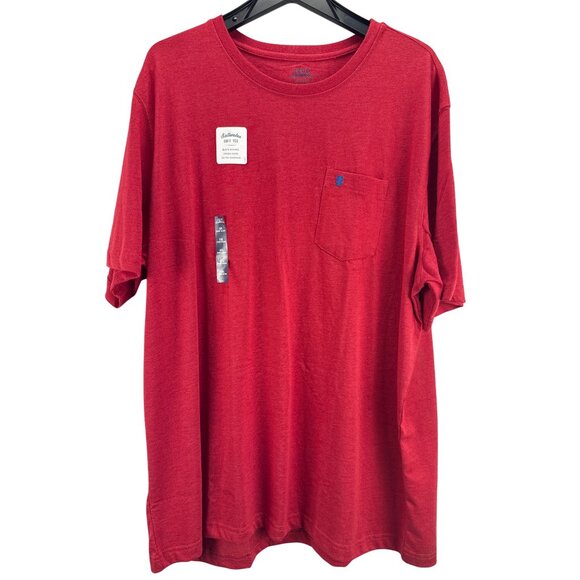 Izod Saltwater Relaxed Classics Red T-Shirt Men’s XXL Soft Cotton Casual Tee - Picture 1 of 8